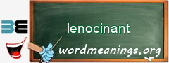 WordMeaning blackboard for lenocinant